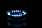 Small pressure gas burner in the dark. Economy and ecology of gas. global gas crisis