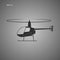 Small private helicopter vector icon. Modern light aircraft