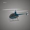 Small private helicopter vector illustration. Modern light aircraft