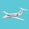 Small private jet vector. Business jet illustration.