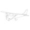 Small private plane, vector illustration,