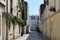 small private street in the eastern districts of paris