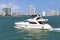 Small private yacht sailing near Miami