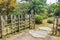 Small public traditional garden in the Teramachi district of Kanazawa, Ishikawa Prefecture, Western Japan.