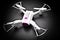 Small Quadrocopter drone robot studio work white