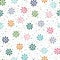 Small Rainbow Terrazzo Blooms Seamless Pattern. Venetian Marble Textured Background.