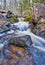 Small river in creek in spring