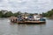 Small river crossing ferry in Guatemala