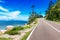 Small road going uphill on Magnetic Island, Australia