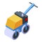 Small road roller icon, isometric style