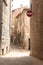 Small road in Urbino downtown