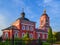 Small rural temple. Orthodox Church. Russia. Moscow region