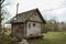 A small rustic wooden sauna in Pakri islands, Estonia