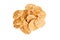 Small sampling of corn flake cereal in a pile isolated against a white background