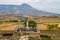 Small sanctuary of the Virgin Mary facing the fields and mountains