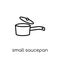 small saucepan icon from Furniture and household collection.