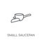 small saucepan linear icon. Modern outline small saucepan logo c