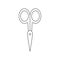 Small scissors icon. Nail scissors. Isolated vector illustration