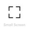 Small screen video tv icon. Editable line vector.