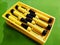 Small Screw Driver mini precision set on green background.