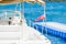 Small sea yacht closeup