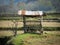 A small shelter on a rice farm in the fall.