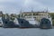 Small ships of the Russian Black Sea Fleet in the port of Sevastopol. A ship on guard of peace.