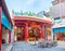 The small shrine in Chinese traditional style in Chinatown of Bangkok, Thailand