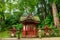 Small shrine in forest, Tanzan Jinja Shrine grounds, Nara, Japan