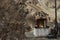 Small shrine tibetan style beside Diskit Turtok Highway and Pangong lake road at Leh Ladakh in Jammu and Kashmir, India