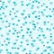 Small simple blue hearts seamless pattern