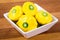 Small size patty pan patisson squash closeup