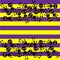 Small skeletons on violet and yellow stripes