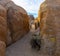 Small Slot Canyon Carved Into Large Granite Rock Formations at White Tank