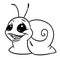 Small snail animal illustration cartoon coloring character