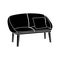 Small sofa simple silhouette icon. Furniture and interior decoration and design