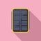 Small solar panel icon flat vector. Regulator sun controller