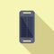 Small solar panel icon flat vector. Roof lamp cell