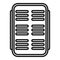 Small solar panel icon outline vector. Regulator sun controller