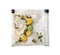 Small Spice Pouch Isolated, Dried Vegetables and Herbs Mix in Plastic Bag, Dry Peas, Greens, Dehydrated Food