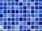 Small square blue tiles background.