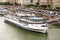 Small steamer on the Danube River in Budapest, the capital of Hungary.