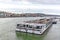 Small steamer on the Danube River in Budapest, the capital of Hungary.