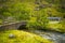 Small stone traditional bridge in Snowdonia National Park in Wa