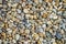 Small stones gravel texture. Naturally pebble textured background. Garden decor