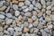 Small stones gravel texture. Naturally pebble textured background. Garden decor