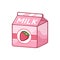 Small strawberry milk carton clipart vector illustration