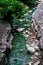 Small stream of water of Beitou Thermal Valley In Taipei, Taiwan