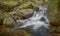 Small stream watterfall in jizerske mountains