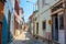 A small street in Ayvalik. Balikesir Turkey